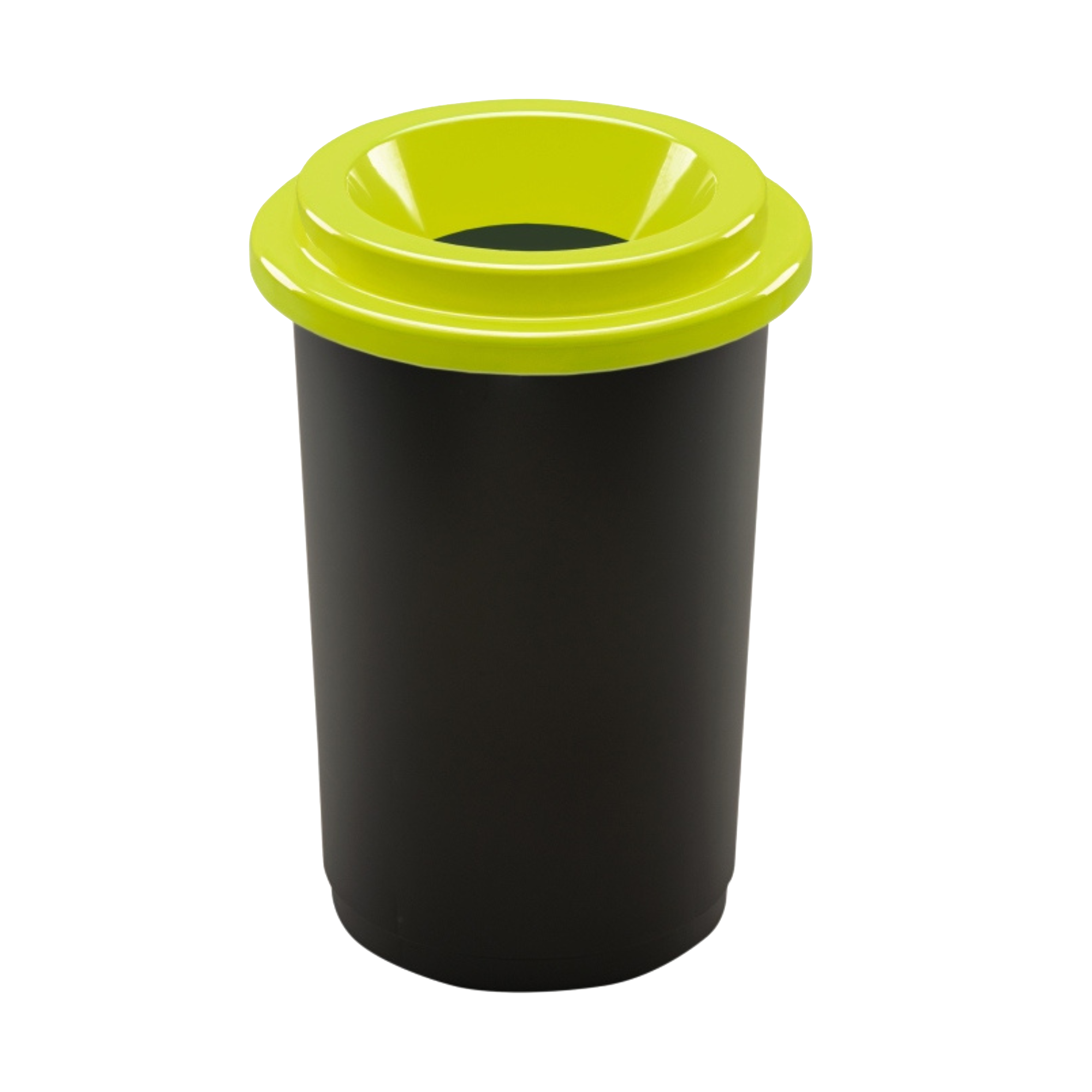 Eco affaldsspand i plastig og med farvet grøn/lime top, 50 liter – praktisk og farvekodet affaldssortering.
