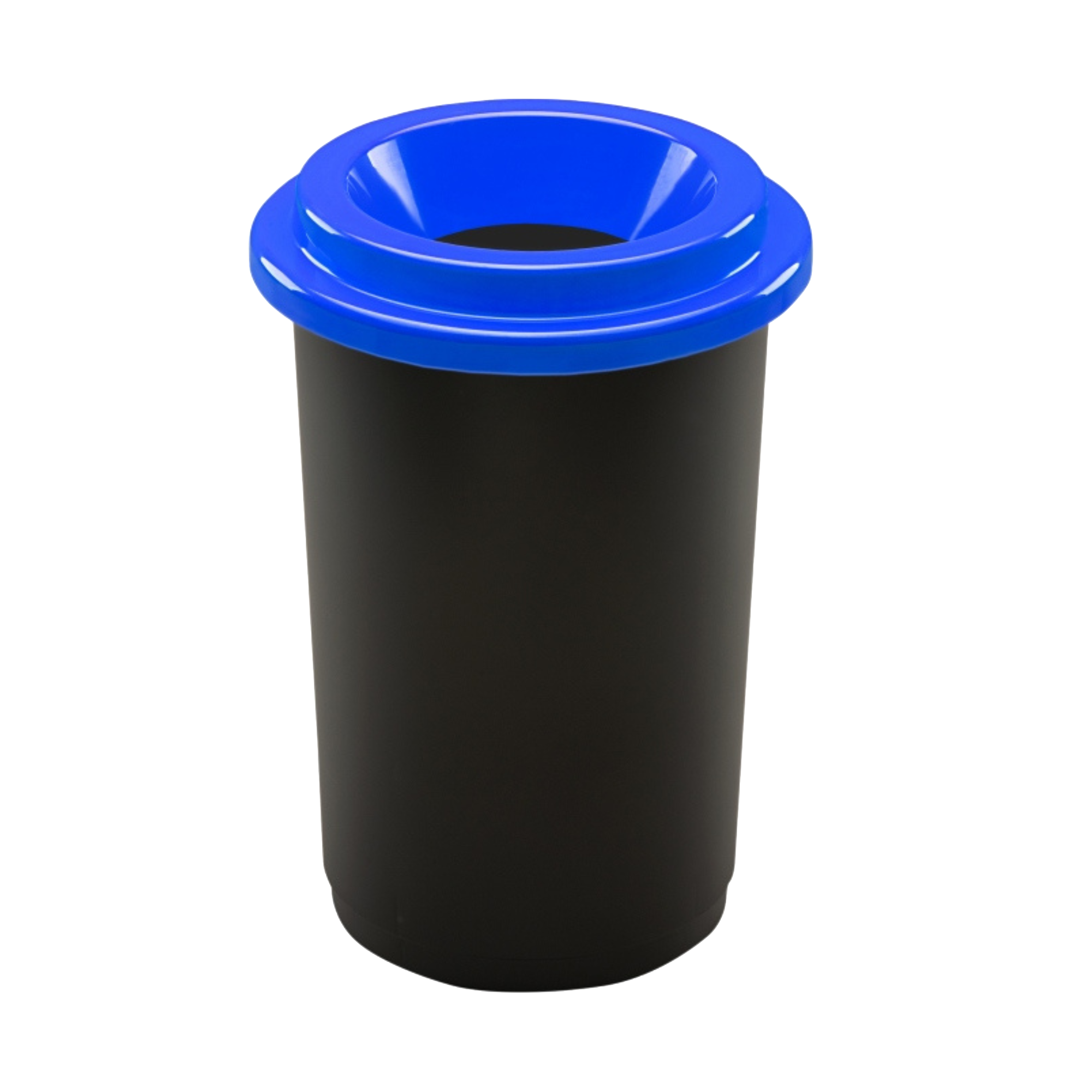 Eco affaldsspand i plastig og med farvet blå top, 50 liter – praktisk og farvekodet affaldssortering.