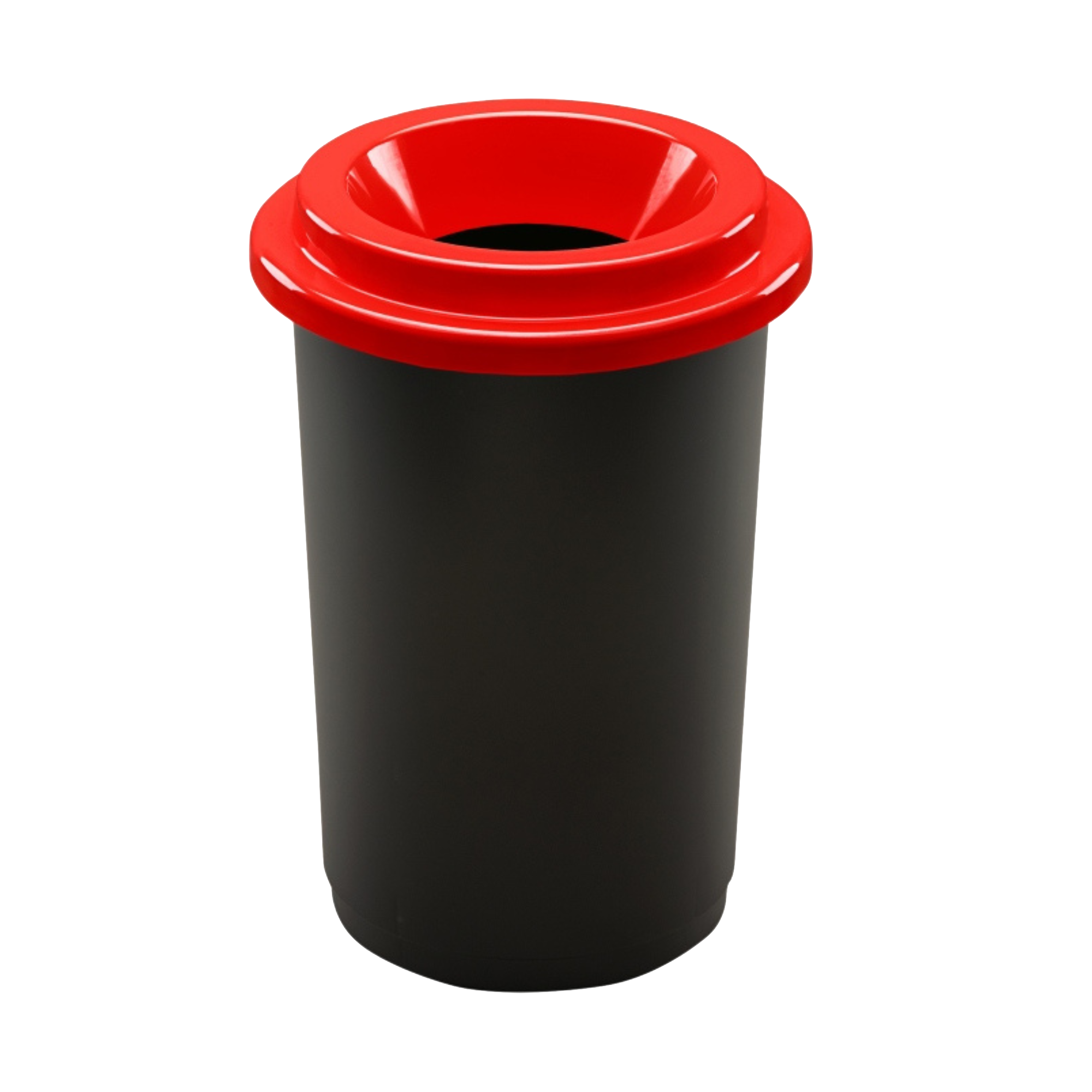 Eco affaldsspand i plastig og med farvet rød top, 50 liter – praktisk og farvekodet affaldssortering