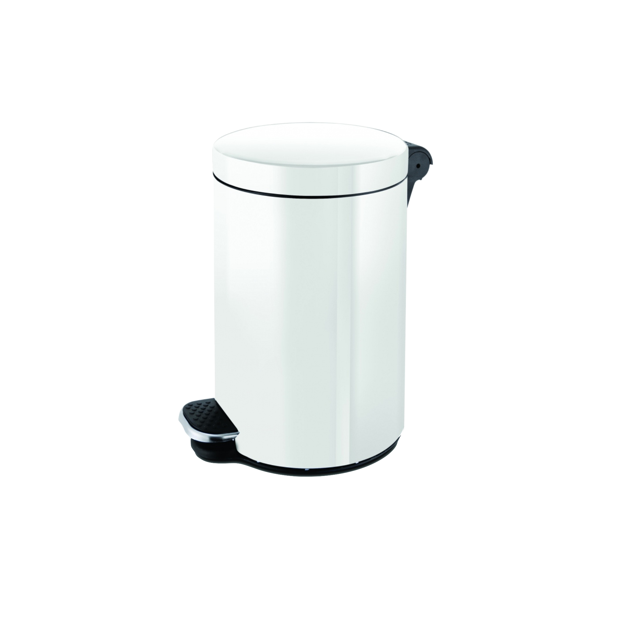 Pedalspand – 5 liter med eller uden soft close og kvik lock i hvid stål, ideel til badeværelse og kontor
