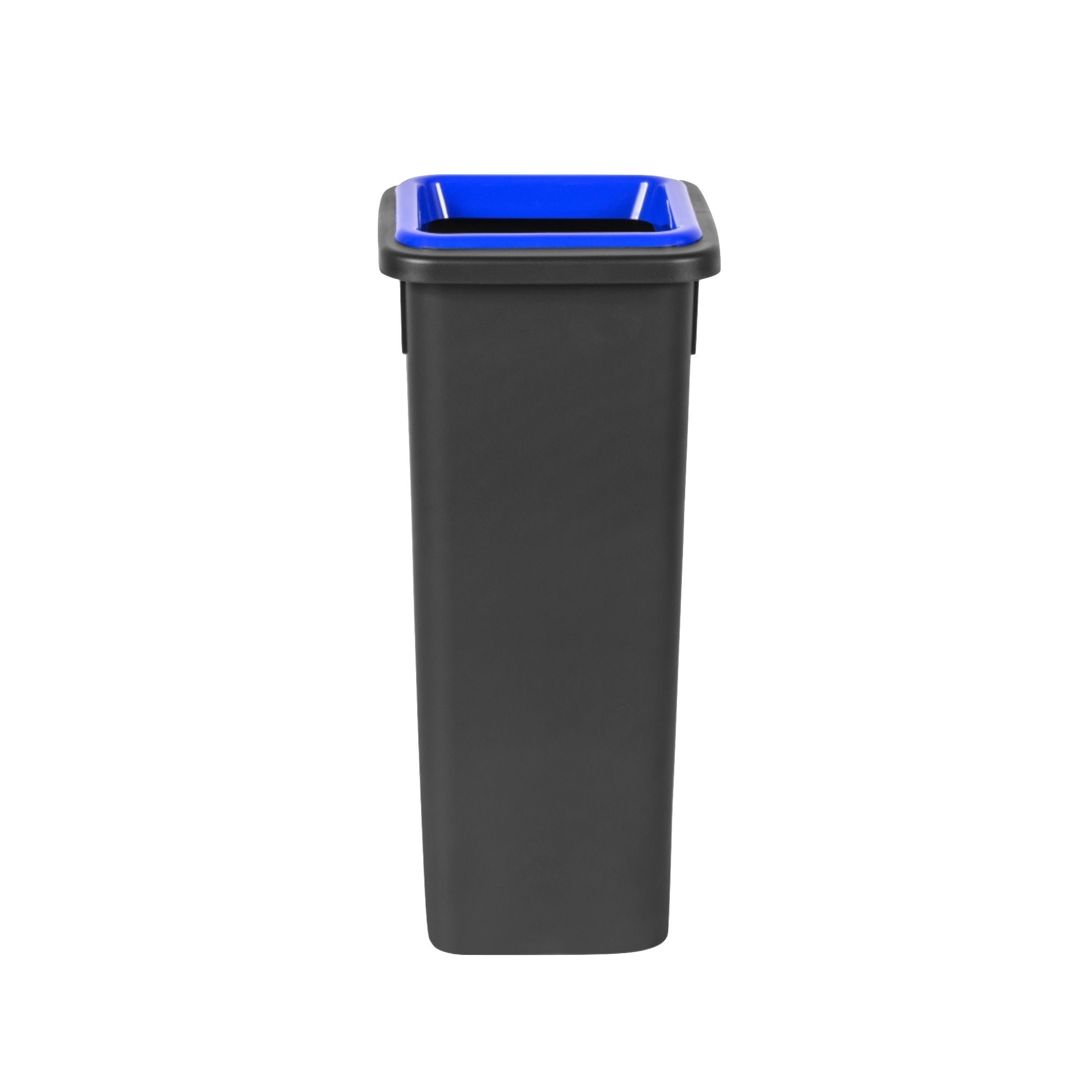 Style affaldsspand – 20 liter i blå med åbent indkast, fremstillet af 100% genanvendt plast, ideel til affaldssortering på kontor og institutioner