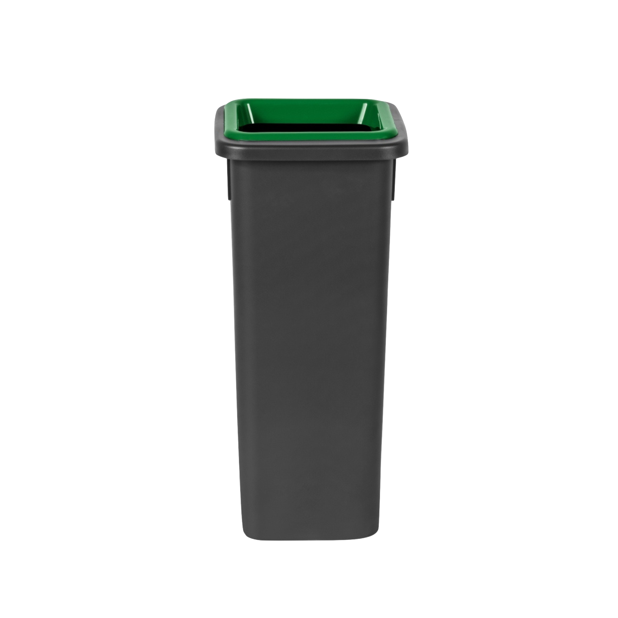 Style affaldsspand – 20 liter i grøn med åbent indkast, fremstillet af 100% genanvendt plast, ideel til affaldssortering på kontor og institutioner