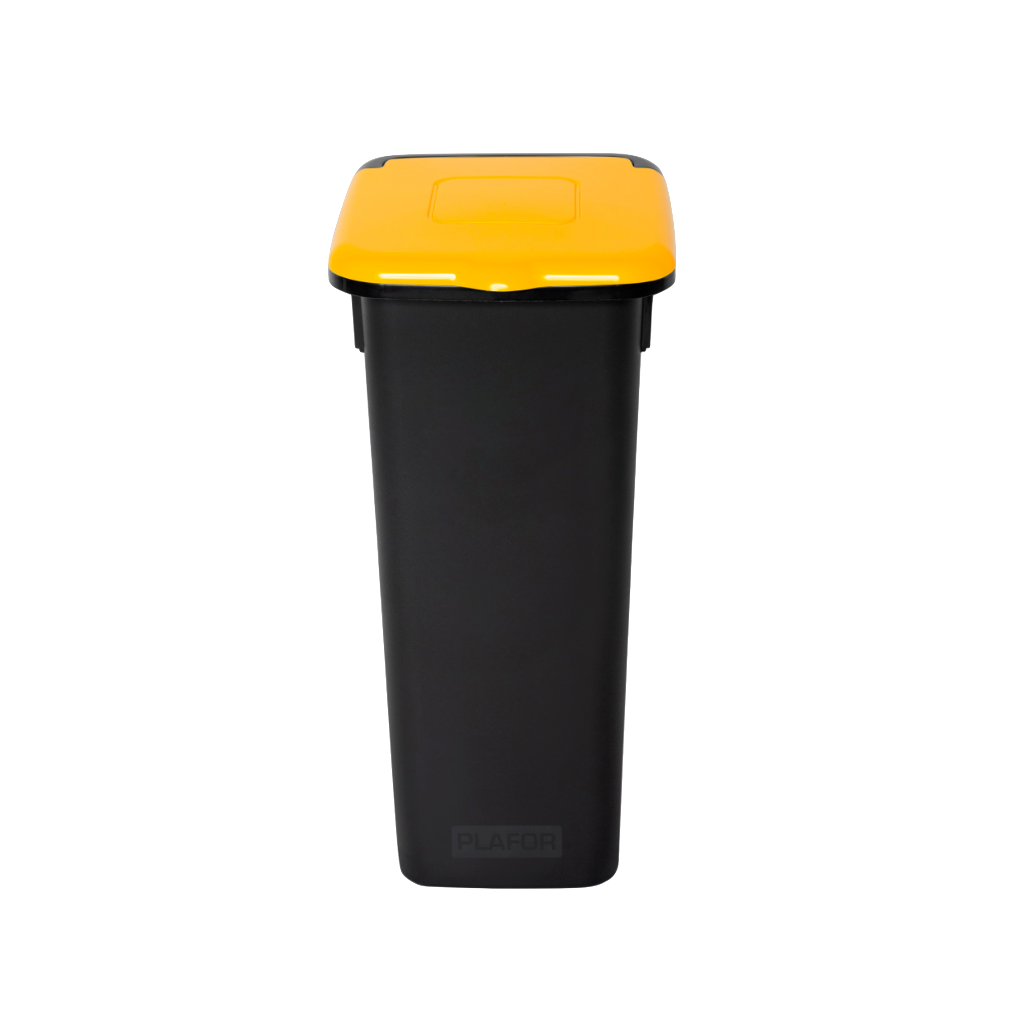 Style affaldsspand med låg i gul/orange, 20 liter – elegant og funktionel affaldssortering, hvor låget kan åbnes og lukkes 